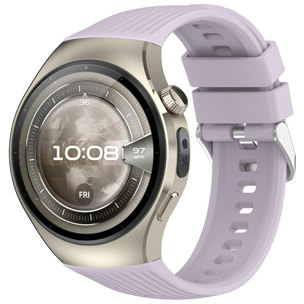 Huawei Watch 5 (46mm) EIDERWOOD Silikon Reim – Lilla