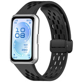 Huawei Band 11 / 11 Pro EIDERWOOD Perforert Silikonrem - Svart