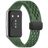 Huawei Band 11 / 11 Pro EIDERWOOD Perforert Silikonrem - Grønn