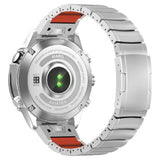 Universal Garmin 22mm QuickFit EIDERWOOD Titanium Reim m. Farget Silikon - Sølv / Oransje