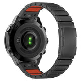 Universal Garmin 26mm QuickFit EIDERWOOD Titanium Reim m. Farget Silikon - Svart / Oransje