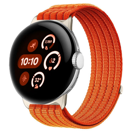 Google Pixel Watch 4 / 3 / 2 / 1 (41mm) EIDERWOOD Nylon Klokkerem – Oransje