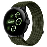Google Pixel Watch 4 / 3 (45mm) EIDERWOOD Nylon Klokkerem – Mørkegrønn
