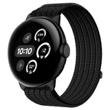Google Pixel Watch 4 / 3 (45mm) EIDERWOOD Nylon Klokkerem – Svart