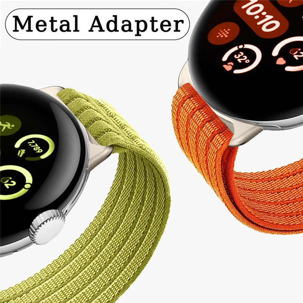 Google Pixel Watch 4 / 3 (45mm) EIDERWOOD Nylon Klokkerem – Svart