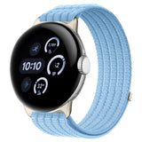Google Pixel Watch 4 / 3 (45mm) EIDERWOOD Nylon Klokkerem – Lys Blå