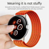 Google Pixel Watch 4 / 3 (45mm) EIDERWOOD Nylon Klokkerem – Lys Blå