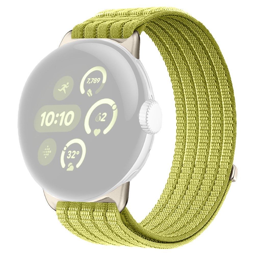 Google Pixel Watch 4 / 3 (45mm) EIDERWOOD Nylon Klokkerem – Grønn