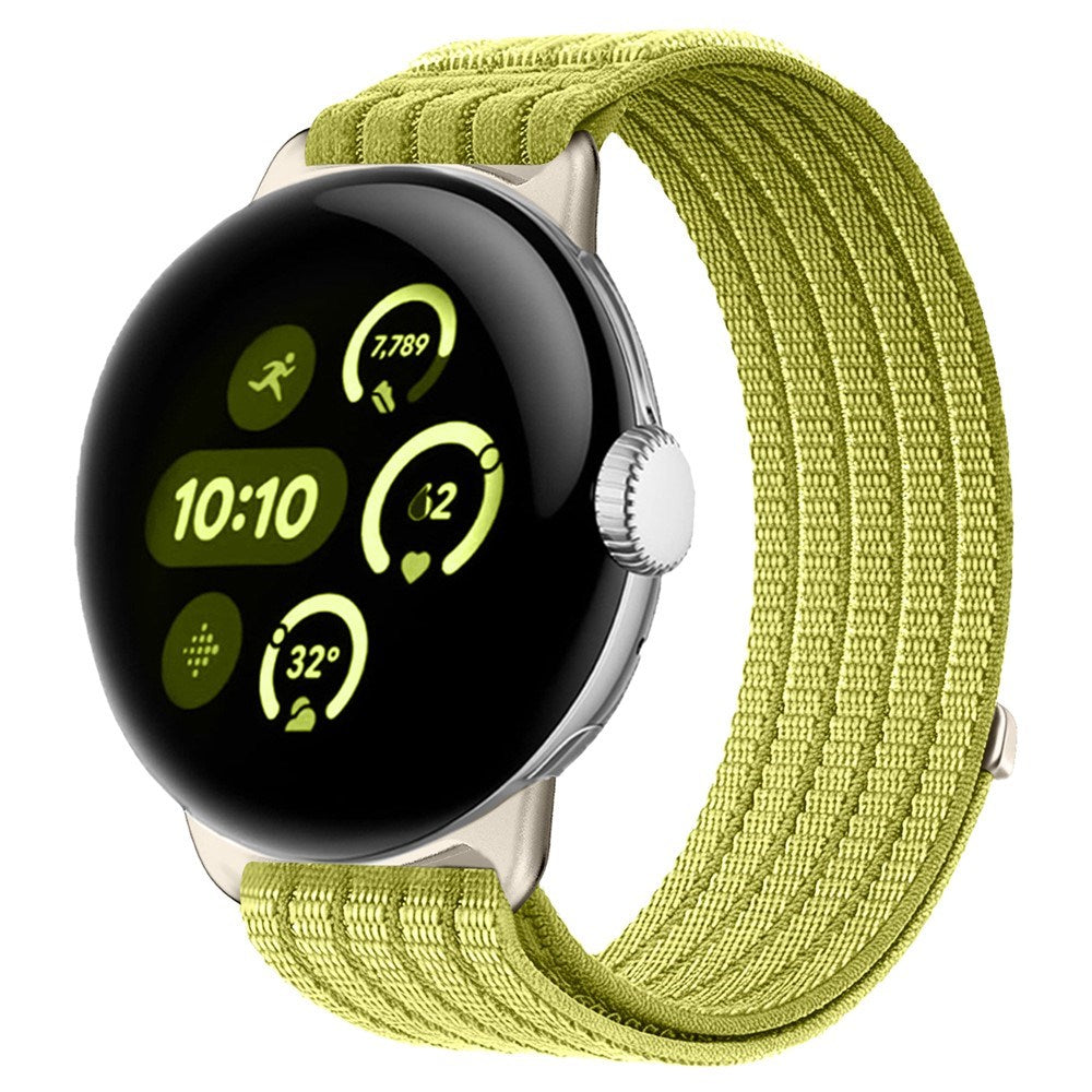 Google Pixel Watch 4 / 3 (45mm) EIDERWOOD Nylon Klokkerem – Grønn