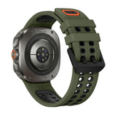 Samsung Galaxy Watch Ultra 2 / Ultra (47mm) Silikon Reim m. Ventilasjonshull - Grønn / Svart