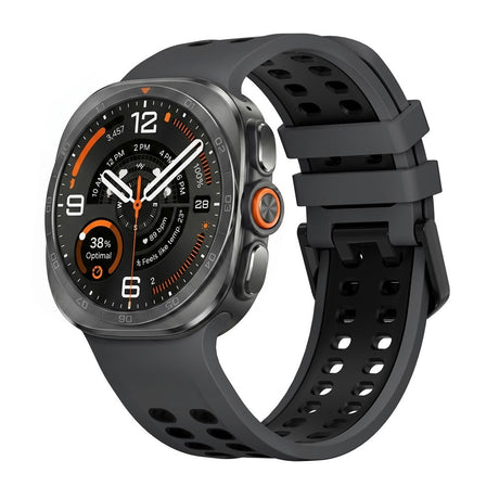 Samsung Galaxy Watch Ultra 2 / Ultra (47mm) Silikon Reim m. Ventilasjonshull - Svart
