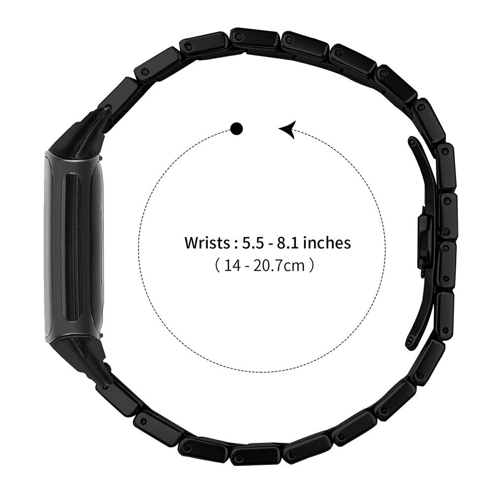 Fitbit Charge 6 / 5 EIDERWOOD Metall Klokkereim - Svart
