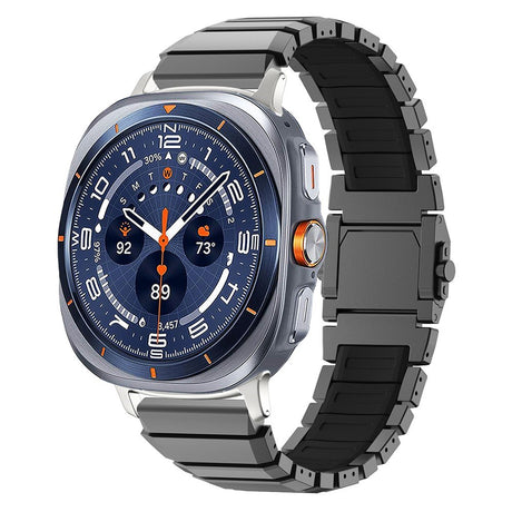 Samsung Galaxy Watch Ultra 2 / Ultra (47mm) Magnetisk Metall Reim m. Silikon - Grå / Svart