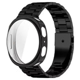 Samsung Galaxy Watch 8 / 9 (40mm) EIDERWOOD Rustfri Stål Klokkereim m. Plast Deksel – Svart
