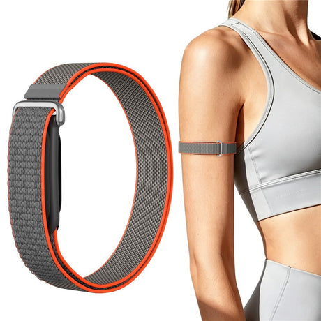 Google Fitbit Air EIDERWOOD Nylon Løpearmbånd - Grå / Oransje