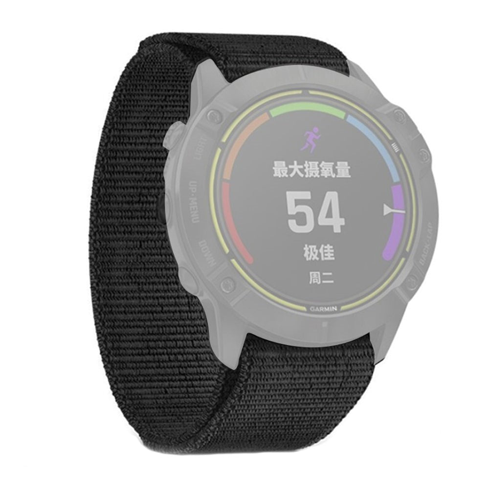 Universal Garmin 22mm Nylonreim - Svart