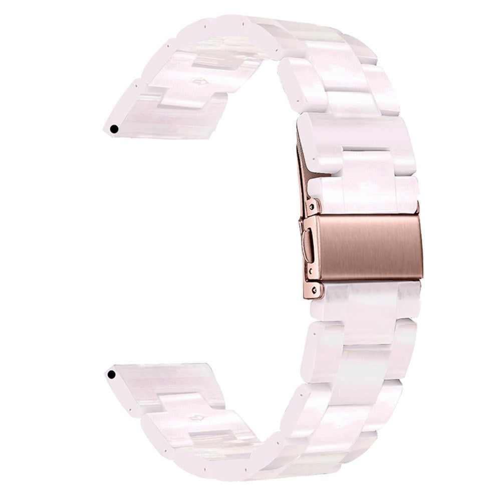 Universal Smartwatch Harpiksrem med Stålspenne (20 mm) - Rosa