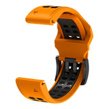 Garmin Universal Silikonstropp med Doble Dull (26mm QuickFit) - Oransje / Svart