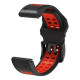 Garmin Universal Silikonstropp med Doble Dull (26mm QuickFit) - Svart / Rød