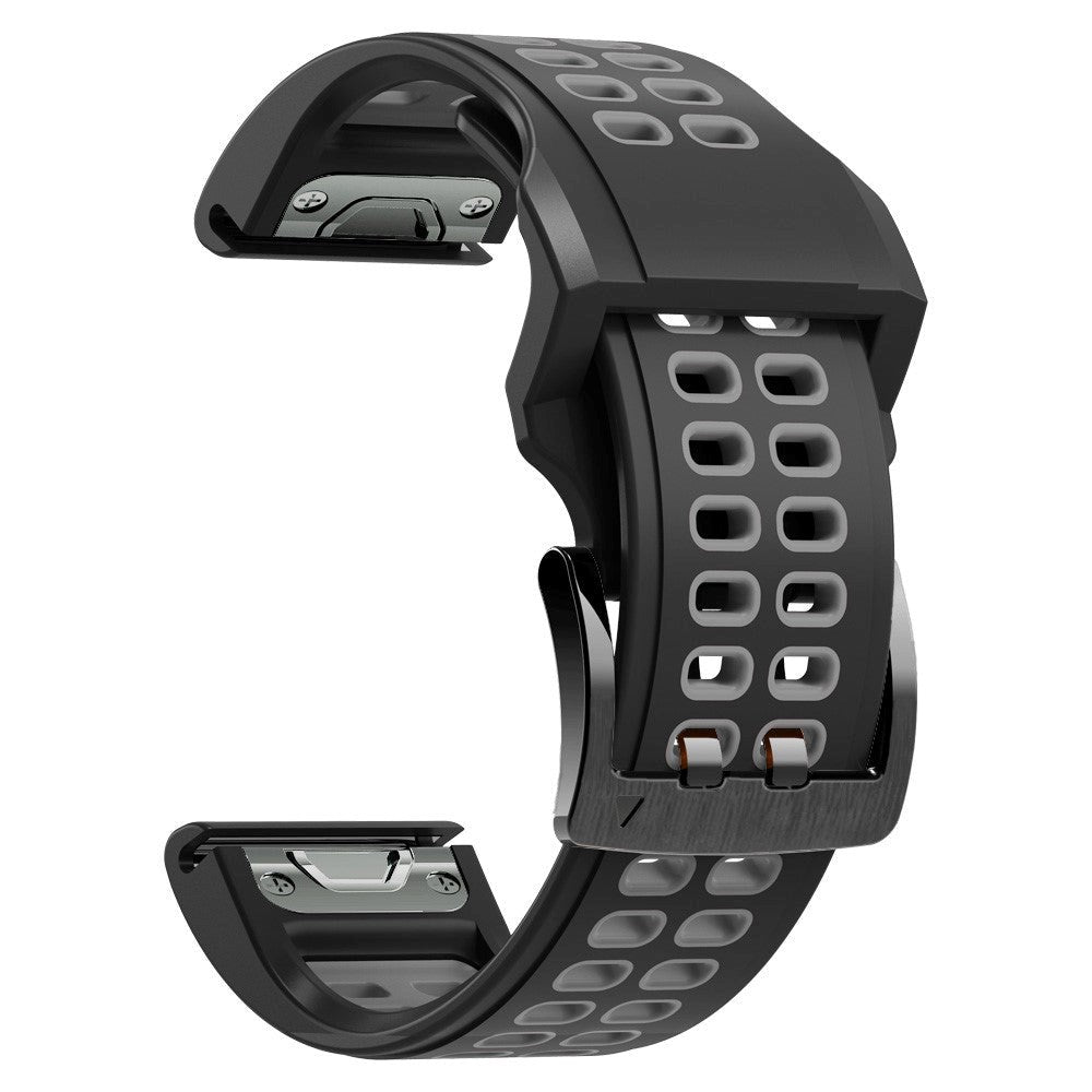 Garmin Universal Silikonstropp med Doble Dull (26mm QuickFit) - Svart / Grå