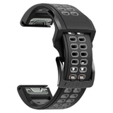 Garmin Universal Silikonstropp med Doble Dull (26mm QuickFit) - Svart / Grå