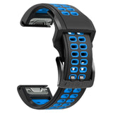 Garmin Universal Silikonstropp med Doble Dull (26mm QuickFit) - Svart / Blå