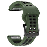 Garmin Universal Silikonstropp med Doble Dull (26mm QuickFit) - Militærgrønn / Svart