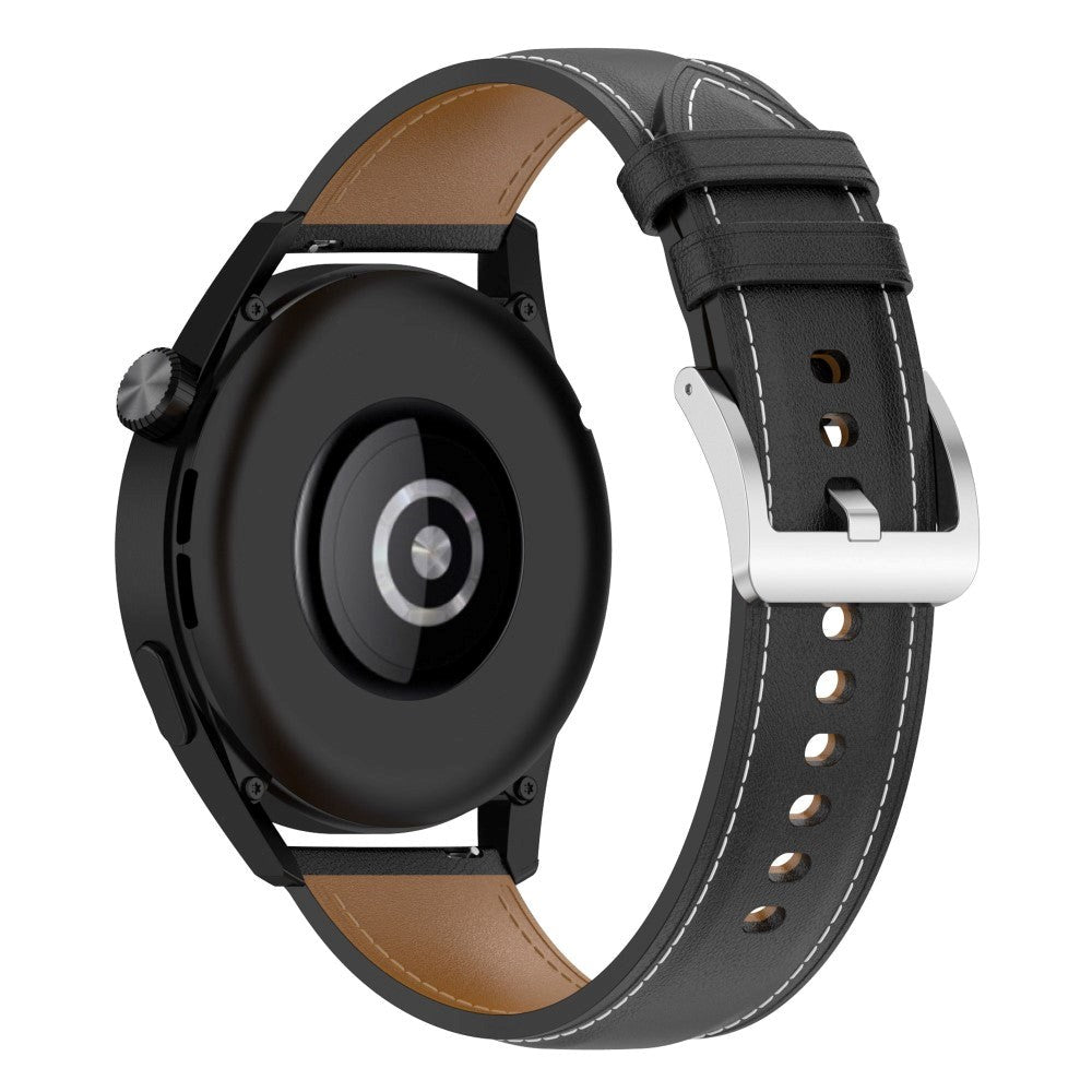 Universal Smartwatch Kunstskinn Reim m. Spenne 22mm - Svart