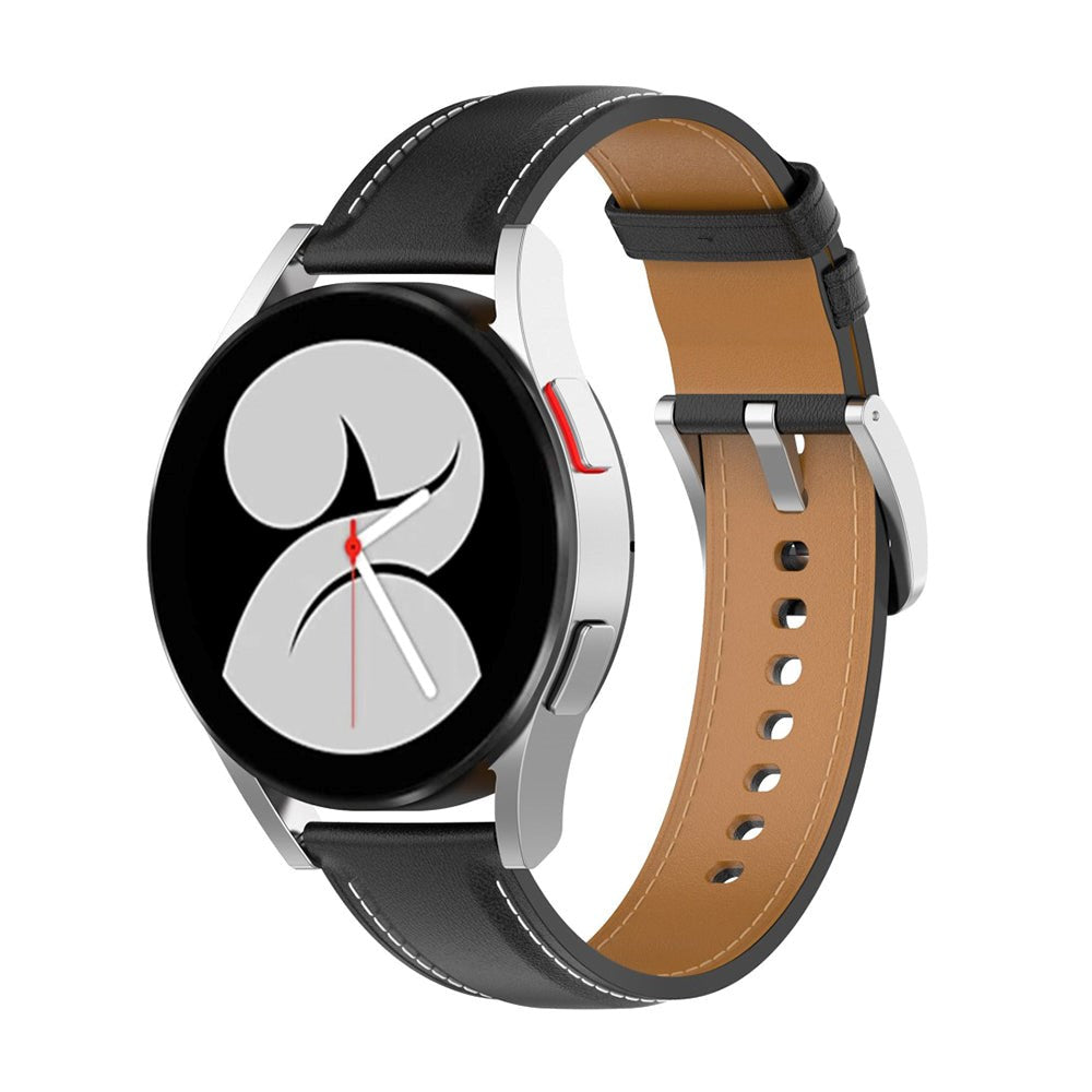 Universal Smartwatch Kunstskinn Reim m. Spenne 20mm - Svart