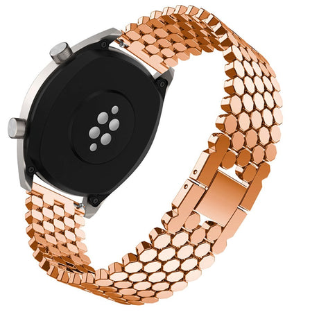 Universal Smartwatch Alloy Strap (22mm) - Rose Gold