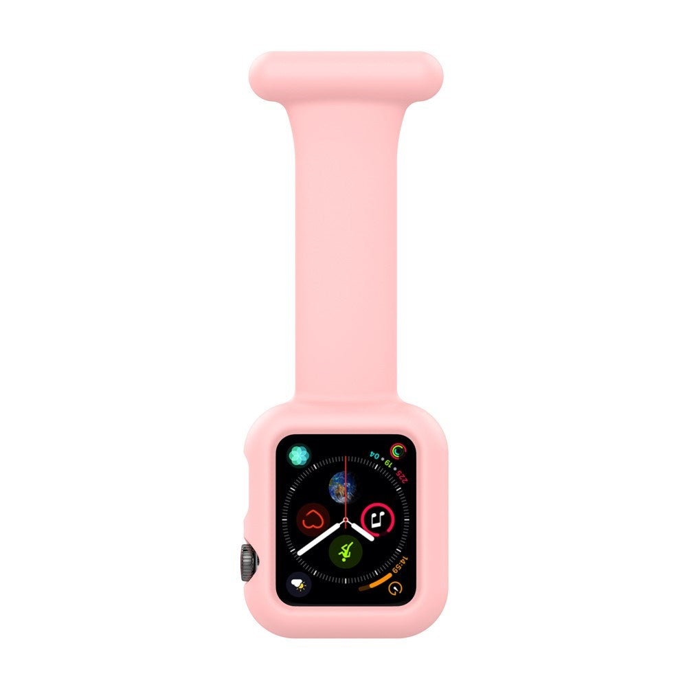 Apple Watch (38/40/SE/41/42mm) Silikon Pleieklokkerem - Rosa