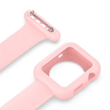 Apple Watch (38/40/SE/41/42mm) Silikon Pleieklokkerem - Rosa