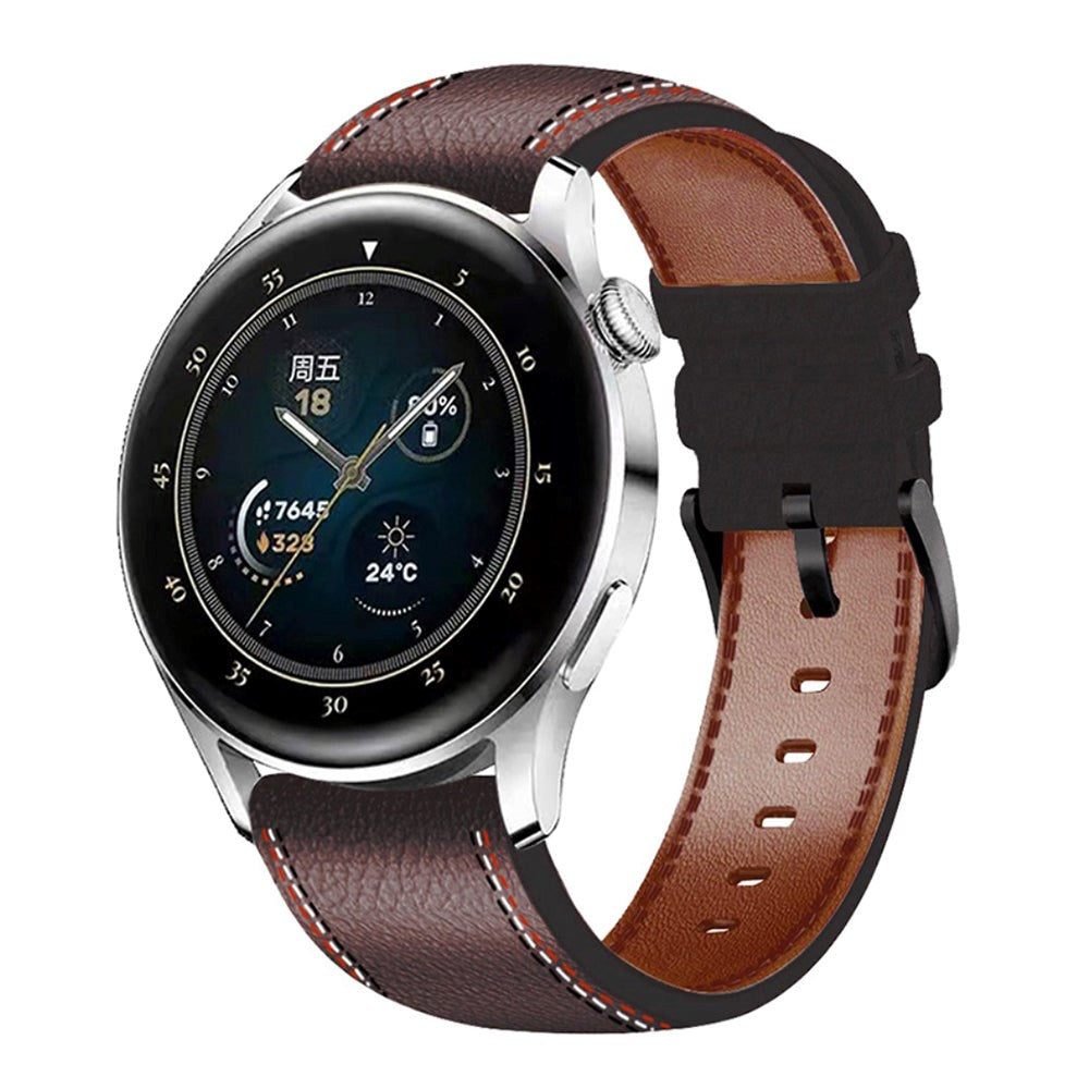 Universal Smartwatch Kunstskinn Stropp 22mm - Mørk Brun