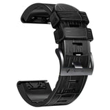 Universal Garmin 26mm QuickFit Imitert Skinnreim med Krokodilletekstur - Svart