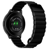 Smartwatch-Rem 20 mm Magnetisk Litchi-Skinn - Svart