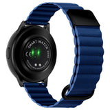 Smartwatch-Rem 22mm Magnetisk Litchi-Skinn - Blå / Svart