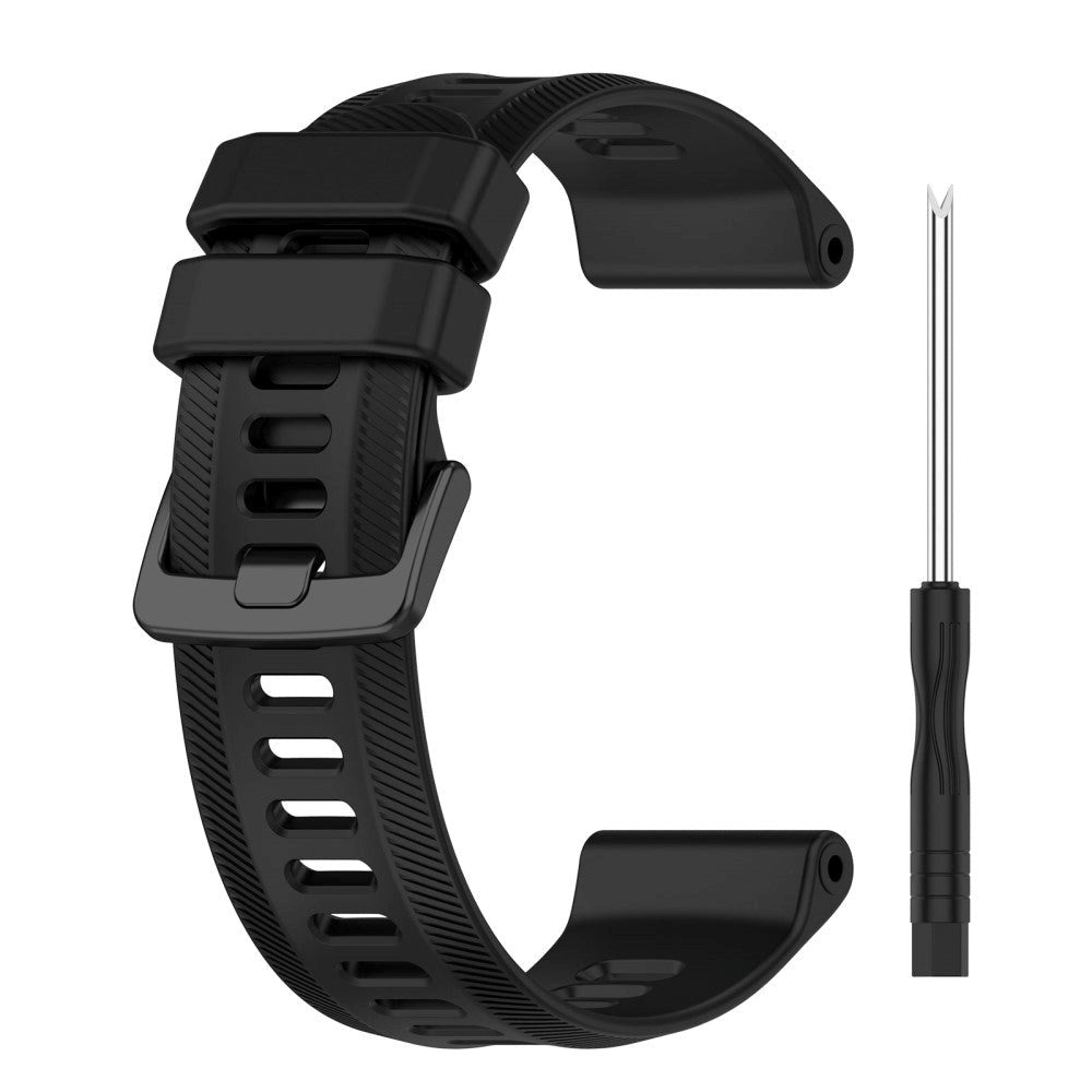 Garmin Stropp 22 mm Silikon Rillet - Svart