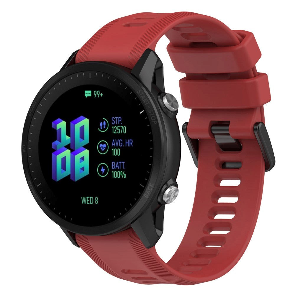 Garmin Stropp 22 mm Silikon Rillet - Rød