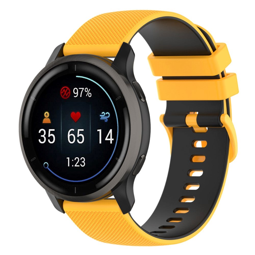 Smartwatch Silikonrem (22 mm) Gitter- Gul / Svart