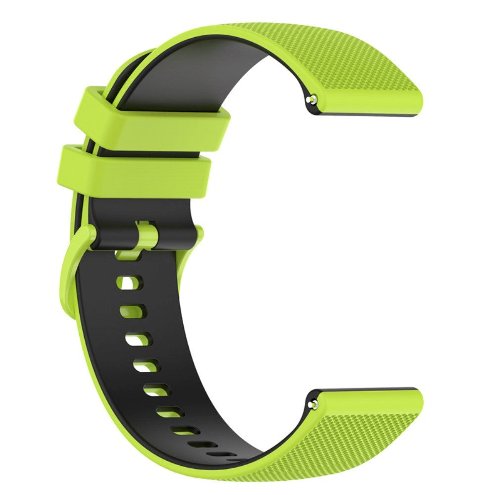 Smartwatch Silikone Rem (22mm) Gitter - Lime Grønn / Svart