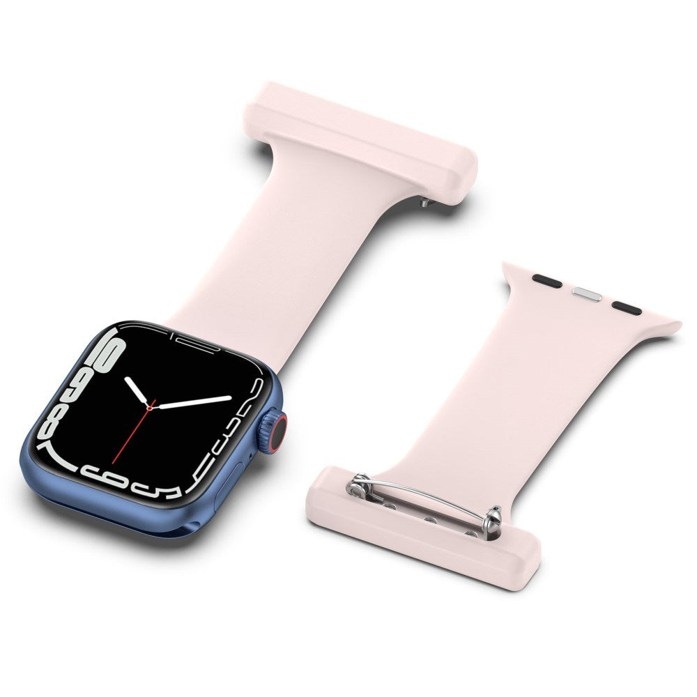 Apple Watch (38/40/SE/41/42mm) Silikon Pleieklokkerem - Rosa