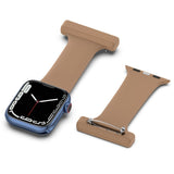 Apple Watch (38/40/SE/41/42mm) Silikon Pleieklokkerem - Brun