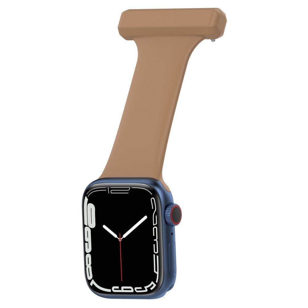 Apple Watch (38/40/SE/41/42mm) Silikon Pleieklokkerem - Brun