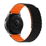 Smartwatch Vendbar Stropp 22mm Magnetisk Silikon - Svart / Oransje