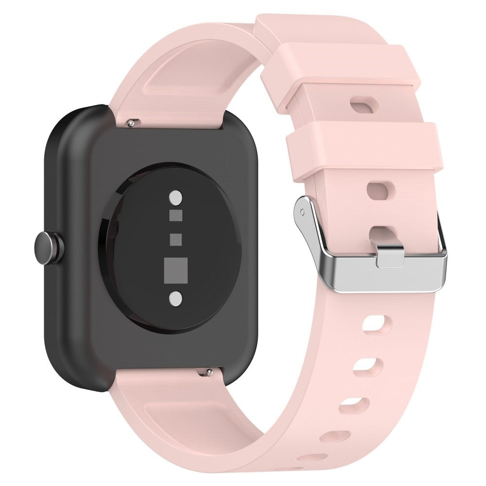 Universal Silikon Smartwatch Rem (20mm) m. Metallspenne - Rosa