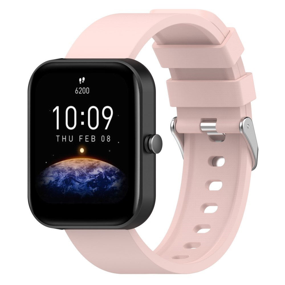 Universal Silikon Smartwatch Rem (20mm) m. Metallspenne - Rosa