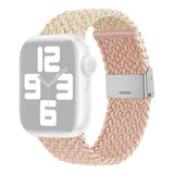 Apple Watch (38/40/SE/41/42 mm) tofarget nylonrem - Beige / Blå