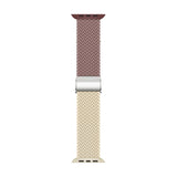 Apple Watch (38/40/SE/41/42 mm) tofarget nylonrem - Lilla / Beige