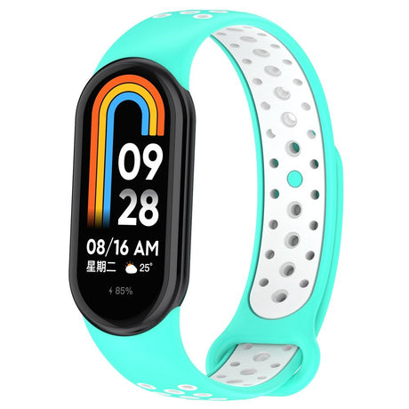 Xiaomi Smart Band 9 / 9 NFC / 8 / 8 NFC Silikon Klokkereim - Turkis / Hvit