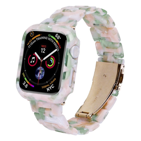 Apple Watch 9/8/7 (45mm) Harpi Stropp & Deksel - Pink / Grønn